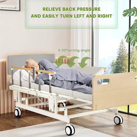 Fully Electric Hospital Bed For Home Use With Premium Mattress And Built In Guardrails Hi Low Adjustable Bed with patient reclining