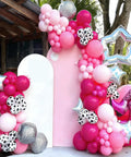 Pink Cow Print Balloons Party Kit 67 Piece Set For Birthday Baby Shower Rodeo Farm Party Decorations includes 12 inch cowgirl balloons