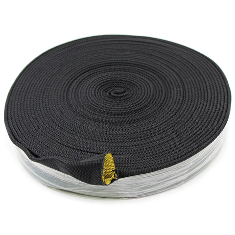 One Inch Hydraulic Hose Burst Protection Sleeving Nylon Guard Sleeve 50 Feet Black With Yellow Inner Liner roll view