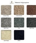 Color options for Ultra Plush Carpet Stair Treads With Bullnose Edges Non Slip Gel Backing, showing 8 shades including Light Gray.