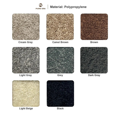 Color options for Ultra Plush Carpet Stair Treads With Bullnose Edges Non Slip Gel Backing, showing 8 shades including Light Gray.