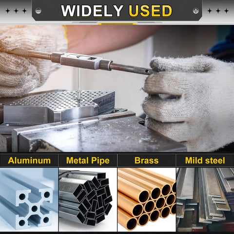 Pro Grade Heavy Duty M2.2 X 0.45 Metric Thread Taper Tap Built Like A Tank For No Hassle Hand Threading Jobs High Speed Steel in use with aluminum.