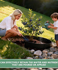 Woman and child using Spliceable Slope Planter Kit With Shovel, 20 Pcs Round Edging Rings For Erosion Control in garden
