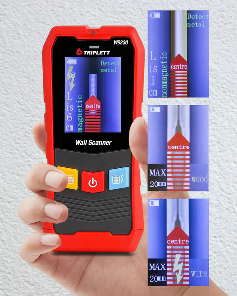 Slick Professional Grade Digital Wall Scanner With Vibrant Color Screen Dead On Stud Locator And Live Electrical Wire Detector Total No Hassle Diy Home Fixer Upper Tool
