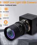 Crystal Clear 1080P USB Web Camera With 5-50mm Varifocal Telephoto Zoom Lens, Manual Focus, Sony IMX323 Sensor displayed on surface