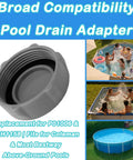 Heavy Duty Drain Valve Cap Replacement For Bestway And Coleman Above Ground Pools 2 Pack Gray P01006 with compatibility info