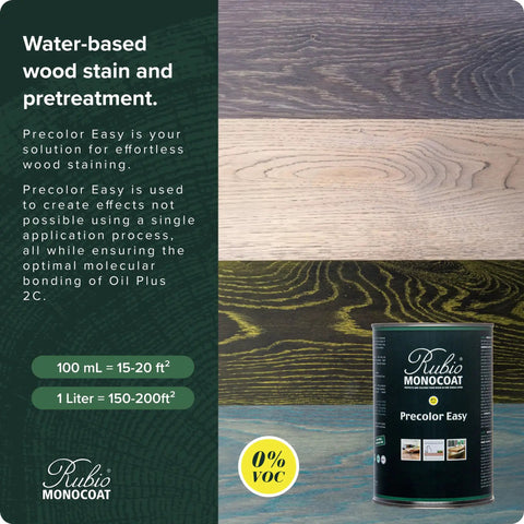 Intense Black Water Based Wood Stain Pre Treatment For Indoor Use Super Quick Dry Eco Friendly Formula can and wood samples