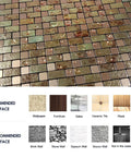 Self Adhesive Aluminum Backsplash Tiles Kit 5 Sheets Bronze Brown Peel And Stick for recommended surfaces including wallpaper.