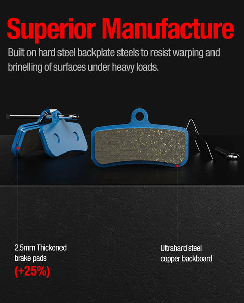 Ceramic Disc Brake Pads For Ebikes And Electric Dirt Bikes Universal Fit For SurRon Light Bee X S Talaria Sting R MX3 MX4 Segway X160 X260 with steel backplate and copper backboard