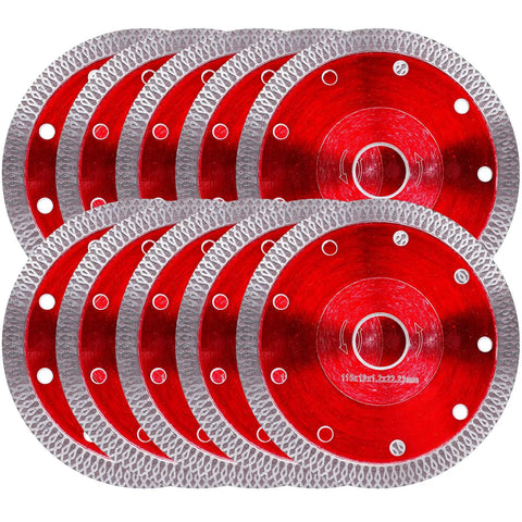 Ultra Thin Diamond Saw Blade 4.5 Inch For Angle Grinder And Tile Cutter With X Teeth Turbo Mesh Rim Delivers Pro Grade Fast Clean Cuts