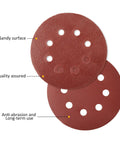 Awesome 100 Piece Sandpaper Set With 125Mm Hook Loop Discs showing sandy surface and anti-abrasion design for effective polishing.
