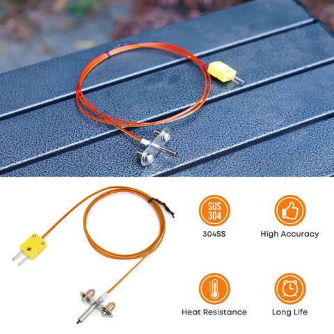 RTD Probe Replacement For Traeger Ironwood 650 885 And Pro Series 575 780 Upgrade Thermocouple Sensor Kit KIT0422 displayed on grill surface