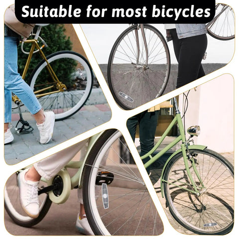4 Pack Bike Wheel Reflectors For Night Riding Bicycle Spoke Reflectors on various bikes