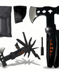 All In One Camping Hatchet With Hammer And Knife And Protective Sheath For Survival Gear For Men Dad Emergency Car Tool And Hiking Accessories