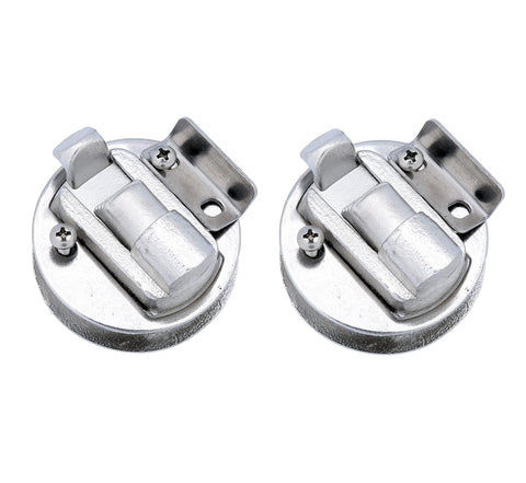 Two 2-inch stainless steel flush-pull slam latch hardware for boat hatches