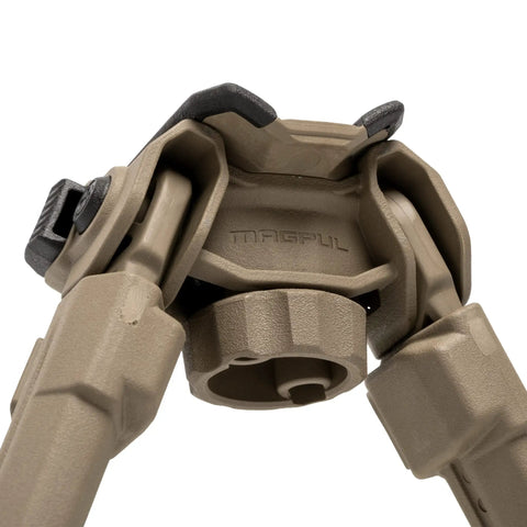 Close-up of MOE Bipod For Hunting And Shooting Lightweight Injection Molded Build Under 8 Ounces with swivel and clamp details