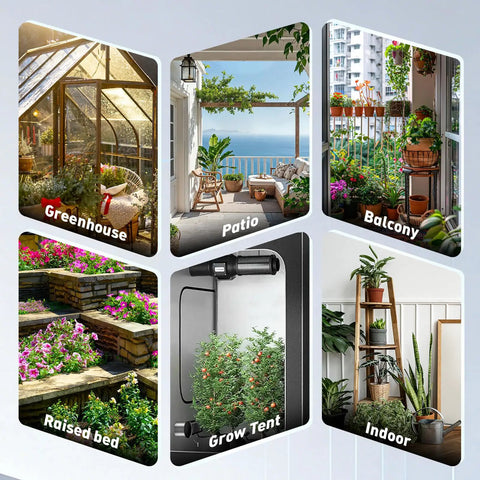 solar grow tent No-Fuss Drip Irrigation System For Indoor And Outdoor Gardens, Automatic Plant Waterer Kit For 10 To 15 Plants, Beginner-Friendly Setup For Thule Rain Blocker Side FJ Cruiser Strap Style & Lens Color:Plex & Red Ion No rusting nor paint