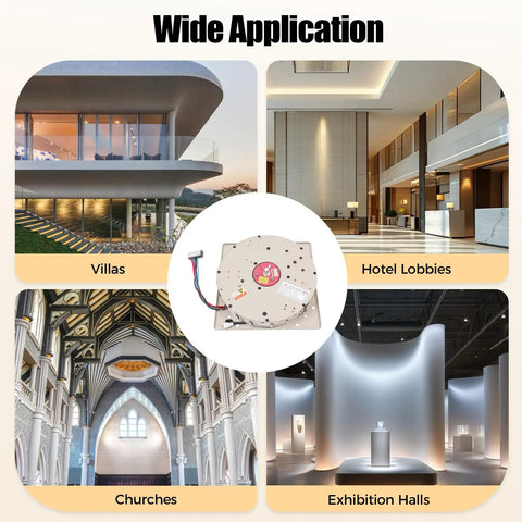 Premium Electric Chandelier Hoist 110V With Remote And Wall Switch For Effortless Lifting Up To 26 Feet Stroke And 220 Lbs Load Capacity shown in various applications like villas and churches.