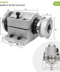 Beefed Up 3 Jaw Lathe Chuck Spindle Assembly dimension diagram with 750W 110V Brushless Servo Motor detail for woodworking machines