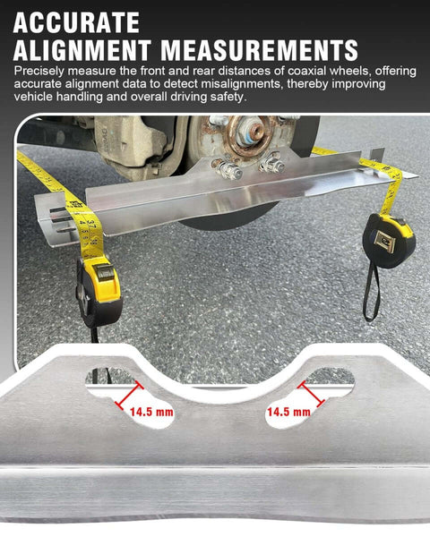 Heavy Duty Toe Alignment Tool Plates With Tape Measures Stainless Steel Wheel Alignment Plate Upgrade for precise toe alignment