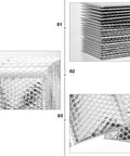 Stack of Silver Bubble Mailers 14x16 Plus 4cm Self Sealing Padded Envelopes For Shipping Books And Documents Pack Of 100 Durable Bubble Mailers