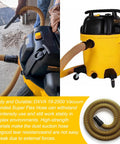 One Seven Eighth Inch Seven Foot Shop Vac Hose For Dewalt Wet Dry Vacuum Six To Ten Gallon Models DXVA19 2500 connected