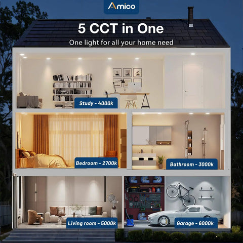 Super Bright 12 Pack 5CCT Led Disk Ceiling Lights With No Sweat Setup For 5 Or 6 Inch Recessed Housing Smooth Flush Mount Downlights Real American Quality Everyday Home Vibe