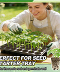 Person using 50 Pcs Rooting Sponges And Starter Plugs For Seedlings Or Cuttings, Fast Rooting For Soil, Tray Or Planting Pods.