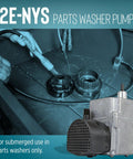 Submersible Parts Washer Pump 115 Volt 1/40 HP 300 GPH Cast Aluminum Oil-Filled No-Nonsense in parts washer tank