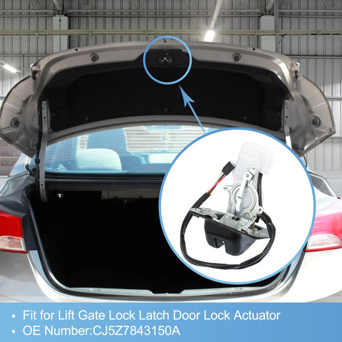 Ford Escape Liftgate Trunk Lock Actuator With Cable Replacement 2013-2016 in open trunk, OE number CJ5Z7843150A