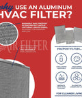 Aluminum HVAC Air Filter Replacement for Honeywell Electronic Air Cleaner Models. Pre/post filter details and benefits.