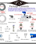 TSnsfCerti NSF 3/8 in. water line tubing and push-to-connect fittings kit with 30 ft tubing and 11 connectors