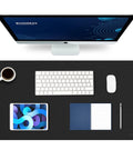 Large PVC Leather Desk Mat For Office Use, Extra Large Mouse And Keyboard Pad, Computer And Laptop Desk Protector, 31.5 X 15.7 Inches, Black
