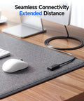 USB 3.0 Extension Cable 3-Foot Male To Female, 5Gbps SuperSpeed Extender on a desk with a computer and mouse