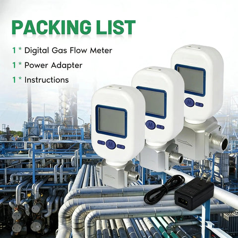 Packing list showing Portable Gas Mass Flow Meter Tester With Pro Grade Precision For Air Nitrogen And Oxygen On The Go MF5712