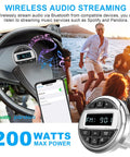 Waterproof Marine Boat Stereo Receiver With IPX5 Water Resistance And UV Coating HD LCD Display Bluetooth Music Player
