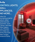 1PM Mini Gen4 Smart Switch With Wi Fi Zigbee And Matter Compatibility 1 Channel 8A Dual Pack Power Monitoring No Hub Needed Fast Setup In Minutes Remotely Control Appliances From Anywhere, living room lights