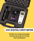 Dual Range UV A B Meter For UVA UVB Light Intensity 280 To 400 Nm Backlit LCD Display in carrying case