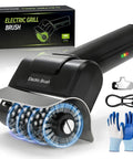 Cordless USB Rechargeable Grill Brush For Grillin On The Go With High Speed 1100 RPM Motor, Heavy Duty Stainless Steel Bristles