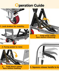 Operation guide for Heavy Duty Hydraulic Lift Table Cart With 1100 Lb Capacity Single Scissor Lifts Up To 34.7 Inches Gray Finish
