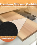 Premium silicone carbide sander belt on wood plank, highlighting abrasive surface for 120 Grit Silicone Carbide Drum Sander Belt 16-1/4 X 43-1/2 Inches For Older Jet And Performax 16-32 Drum Sanders Pro-Grade Heavy-Duty Long-Lasting Conveyor Belt For Precise Sanding.