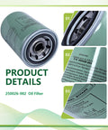 Heavy Duty Oil Filter For Bds Trek Es Vs Air Compressors Keeps Your Rig Running Dead On Replaces 250026982 250028032 side view with specifications.