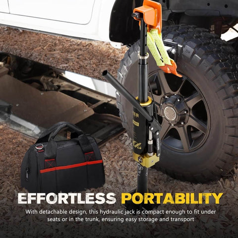 Portable Hydraulic Recovery Jack With Lift Mate For Off Road 4x4 SUVs, ATVs, And UTVs, Beefy 19,400 Lb Lifting Capacity