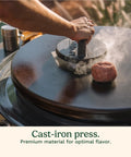 Smash Burger Kit With Cast Iron Press, Spatula, Seasoning Shaker And Patty Papers For Perfect Grillin At Barbecues And Tailgates.