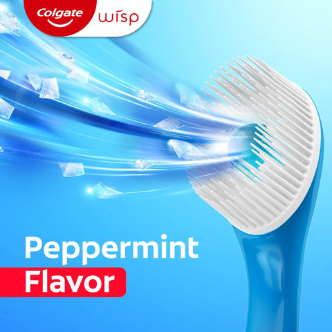Max Fresh Wisp Disposable Mini Travel Toothbrushes Peppermint Pack Of 24 No Water Needed With Built In Sugar Free Peppermint Bead