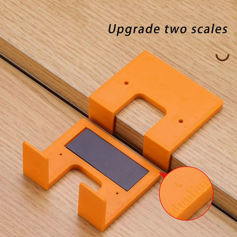 90 Degree Cabinet Hinge Installation Tool With Magnetic Mounting for Woodworking and Doors, Accurate 2mm Position Jig in use on wood
