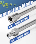 Two 60 Inch Pressure Washer Wand Extensions Stainless Steel Power Washer Lance With One Quarter Inch Quick Connect Fitting 4000 PSI