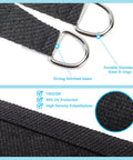Rectangle Sun Shade Sail 16x20 Feet UV Block Canopy detail showing stainless steel D-rings and stitched seam.