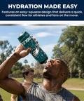 NFL Football Squeeze Bottle 32 Ounce Hydration Bottle For Sports Kids And Adults Easy Squeeze Design Dallas Cowboys Fan Favorite