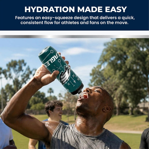 NFL Football Squeeze Bottle 32 Ounce Hydration Bottle For Sports Kids And Adults Easy Squeeze Design Dallas Cowboys Fan Favorite